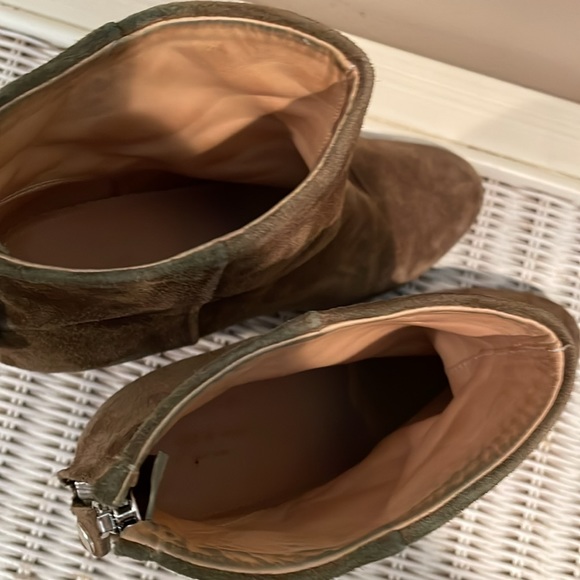 Rag & Bone Margot Distressed Suede Olive Ankle Boots 39.5 US 9.5 - Picture 6 of 6